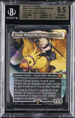 2025 MTG FINAL FANTASY BUNDLE INSERT CLOUD MIDGAR MERCENARY BGS 9.5 - Image 1