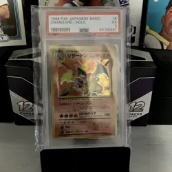 Pokemon Charizard Holo Expansion Pack Japanese PSA 120 HP Card #006 Stage 2 - Image 1