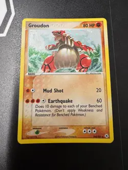 Pokemon Groudon Box Topper 102/101 EX Hidden Legends Ultra Rare Holo Card - Image 1