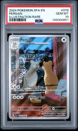 Persian 078/064 IR Shrouded Fable Pokemon TCG Gem Mint PSA 10 - Image 1