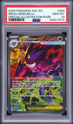 2026 POKEMON ASC EN-ASCENDED HEROES #284 MEGA GENGAR EX PSA 10 - Image 1