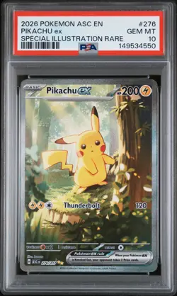 2026 POKEMON ASC EN-ASCENDED HEROES SPECIAL ILLUSTRATION RARE PIKACHU EX PSA 10 - Image 1