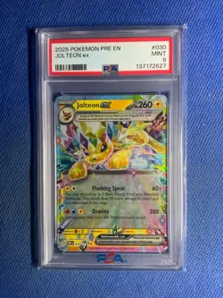 2025 POKEMON PRE EN-PRISMATIC EVOLUTIONS #030 JOLTEON EX PSA 9 - Image 1