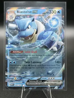 Blastoise ex 009/165 Sv: Scarlet & Violet 151 Holo - Pokemon TCG - NM - Image 1