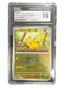 Pokemon 2023 Japanese 151 025/165 Pikachu Reverse Holo CGC Gem Mint 10 - Image 1