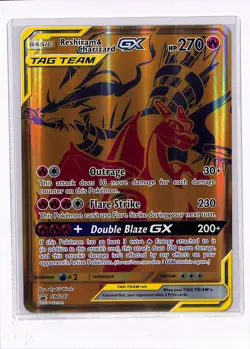 2021 Pokemon Sun Moon Reshiram & Charizard GX Jumbo Black Star Promo BSP #SM247 - Image 1