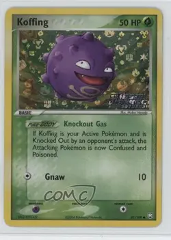 Koffing Reverse Foil Pokemon EX Team Rocket Returns #61 2004 - Image 1