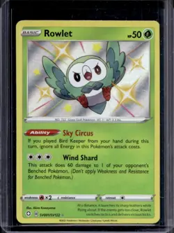 2021 Pokemon SWSH Shining Fates Rowlet Shiny Vault #SV001/SV122 - Image 1