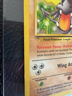 Pokemon TCG #142 Aerodactyl Rare Unlimited Fossil Set 16/62 LP - Image 2
