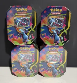 Pokemon TCG Mega Charizard (X) & Y Tins Brand New - Sealed Lot Of 4 - Image 1
