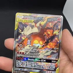 Pokemon 2019 Tag Team Reshiram & Charizard GX SM201 Sm Holo MP - Image 2
