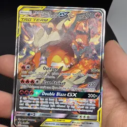 Pokemon 2019 Tag Team Reshiram & Charizard GX SM201 Sm Holo MP - Image 3