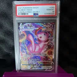 PSA 10 Pokemon TCG Swsh08: Fusion Strike Mew VMAX Alternate Art Secret 269/264 - Image 1