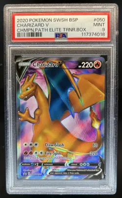 2020 Pokemon SWSH Black Star Promos Charizard V #SWSH050 PSA 9 - Image 1