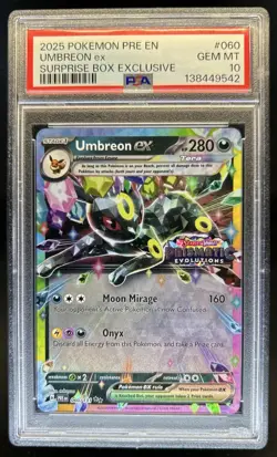 2025 Pokemon Prismatic Evolutions Umbreon ex Promos #060/131 PSA 10 - Image 1