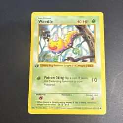 Pokemon TCG Weedle 1st Edition Shadowless Base Set - Image 1