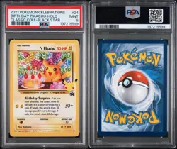 Pokemon Birthday Pikachu Holo 2021 Celebrations Classic Collection PSA 9 Mint - Image 1