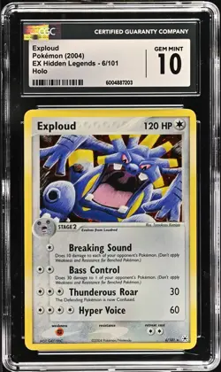 2004 Pokemon Exploud Ex Hidden Legends Holo Cgc 10 - Image 1