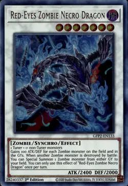 Yu-Gi-Oh! Red-Eyes Zombie Necro Dragon Ultra Rare GFP2-EN133 - Image 1