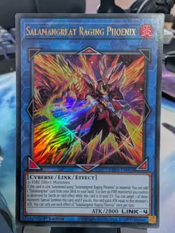 YuGiOh! Salamangreat Raging Phoenix LD10-EN005 Ultra Rare 1st Ed - Image 1