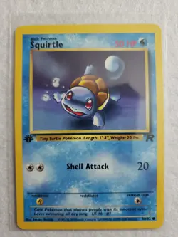 1st Edition Squirtle 68/82 Team Rocket Set Rare Vintage Pokemon Card A12 - Image 1
