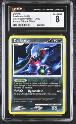 CGC 8 Darkrai 2009 Black Star Promos DP52 Holo Pokemon Card - Image 1