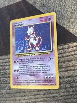 Pokemon TCG Mewtwo Base Set 10/102 Unlimited Holo Rare Card - Image 2