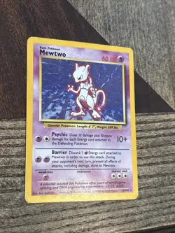 Pokemon TCG Mewtwo Base Set 10/102 Unlimited Holo Rare Card - Image 5