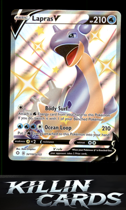 Lapras V SV110/SV122 Pokemon Shiny Holo Rare Shining Fates: Shiny Vault Card NM - Image 1