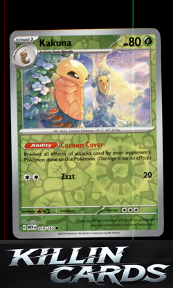 Reverse Holofoil Kakuna 014/165 Common SV: Scarlet & Violet 151 Pokemon Card NM - Image 1