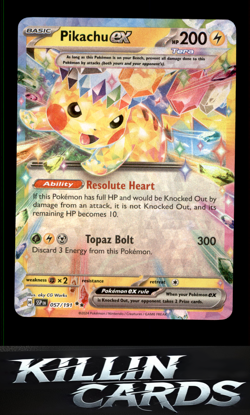 Pikachu ex - 057/191 057/191 Pokemon Double Rare SV08: Surging Sparks Card NM - Image 1