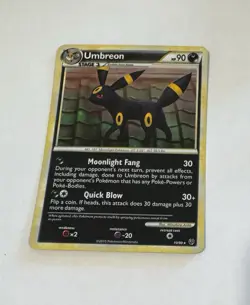 Umbreon 10/90 HGSS Undaunted Cracked Ice Holo Card LP - Image 1