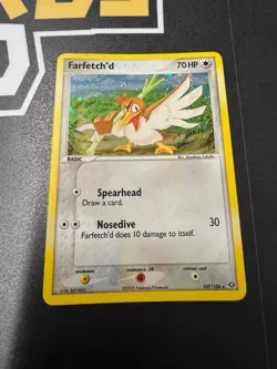 Pokemon Farfetch'd Box Topper EX Emerald 107/106 Ultra Rare Holo Card - Image 1