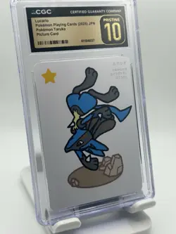 2025 POKEMON JAPANESE TARUKA PICTURE CARD LUCARIO CGC 10 PRISTINE - Image 1