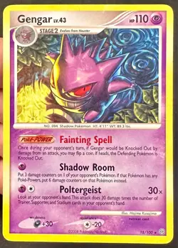 Gengar 18/100 2008 Stormfront Pokemon Card TCG Nintendo Non Holo Rare - Mp - Image 3