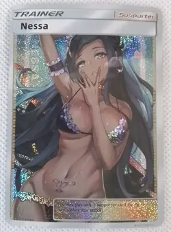 Nessa Trainer Vibe Goddess Anime WAIFU Girl ACG Holo Art Card - Image 1