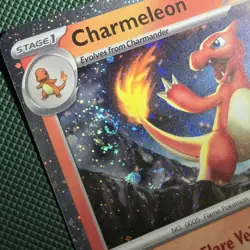 DOUBLE WHOLE SWIRLS 🌀💫 Charmeleon 008/091 Cosmos Holo Promo Fates Pokemon Card - Image 2