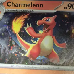 DOUBLE WHOLE SWIRLS 🌀💫 Charmeleon 008/091 Cosmos Holo Promo Fates Pokemon Card - Image 3