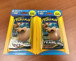 Pokemon Team Up Dollar General 2 Mini Booster Packs + Bonus Card NEW! - Image 1