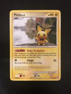 Pokemon Pichu Mysterious Treasures Card #93/123 Diamond And Pearl 2007 - Image 1