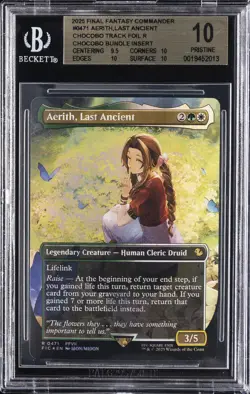 2025 MTG FINAL FANTASY COMMANDER BUNDLE INSERT AERITH LAST ANCIENT BGS 10 - Image 1