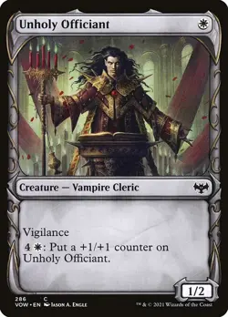 NM Foil Unholy Officiant, MTG, Innistrad: Crimson Vow, Magic the Gathering, 286 - Image 1