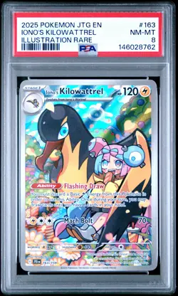 2025 POKEMON JTG EN-JOURNEY TOGETHER ILLUSTRATION RARE IONO'S KILOWATTREL PSA 8 - Image 1