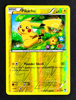 2014 Pokemon PIKACHU Furious Fists Set REVERSE HOLO Foil XY Series Card 27/111 - Image 2