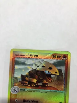 Pokemon TCG Team Magma's Lairon 20/95 Reverse Holo Rare LP - Image 2