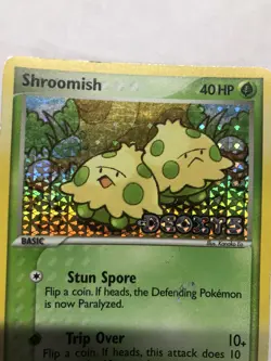 Pokemon TCG Shroomish EX Deoxys 72/107 Reverse Holo DAMAGED Plz See Description - Image 1
