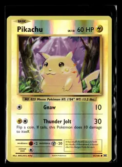 2016 Pokemon Pikachu 35/108 Reverse Holo XY Evolutions - Image 1