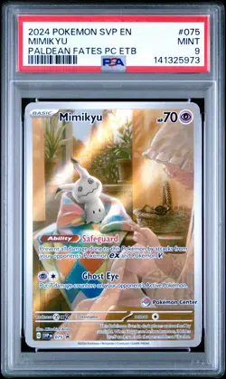 2024 POKEMON SVP EN-SV BLACK STAR PROMO #075 MIMIKYU PSA 9 - Image 1