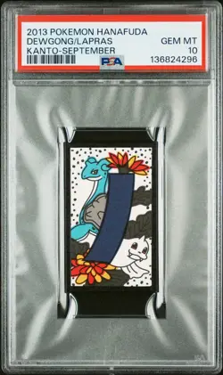 2013 POKEMON HANAFUDA KANTO SEPTEMBER DEWGONG/LAPRAS PSA 10 - Image 1