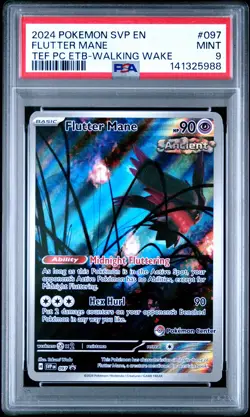 2024 POKEMON SVP EN-SV BLACK STAR PROMO #097 FLUTTER MANE PSA 9 - Image 1